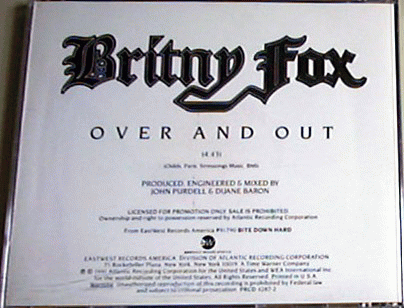 Britny Fox : Over and Out